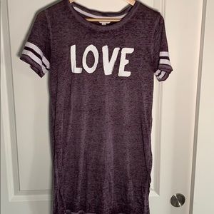Purple Love T shirt dress